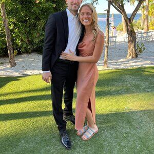 BHLDN Cali Satin Cowl-Neck Midi Slip Dress